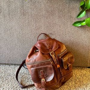 Sundance Leather Backpack Purse